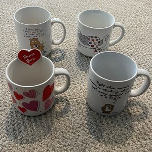 4 love theme coffee mugs
